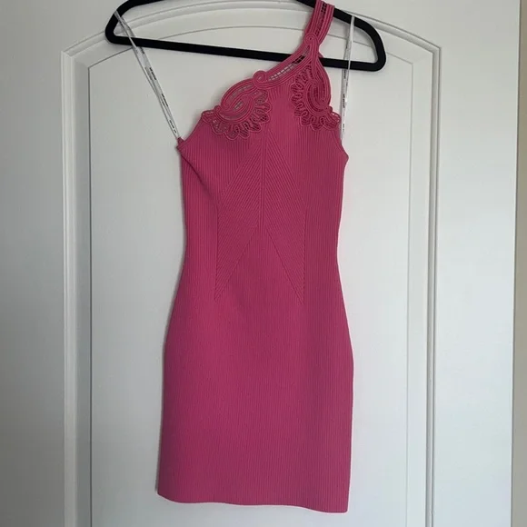 One Shoulder Ribbed Dress